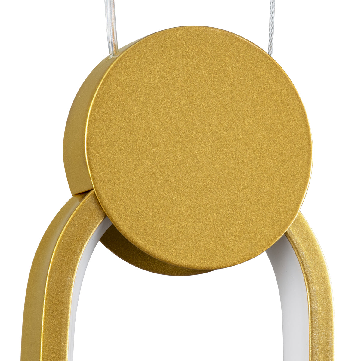 ILDI 61090 Κρεμαστό Φωτιστικό Οροφής Design LED CCT 12W 1440lm 300° AC 220-240V - Εναλλαγή Φωτισμού μέσω Διακόπτη On/Off All In One Ψυχρό 6000k+Φυσικό 4500k+Θερμό 2700k Μ10 x Π2.3 x Υ38cm - Χρυσό Βούρτσας