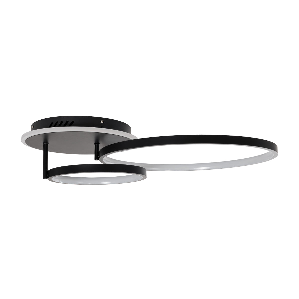 NEMESIS 61105 Φωτιστικό Οροφής Δαχτυλίδι-Κύκλος LED CCT 67W 7573lm 360° AC 220-240V - Εναλλαγή Φωτισμού μέσω Τηλεχειριστηρίου All In One Ψυχρό 6000k+Φυσικό 4500k+Θερμό 2700k Dimmable Φ25+45cm+BackLight - Μαύρο