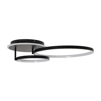 NEMESIS 61105 Φωτιστικό Οροφής Δαχτυλίδι-Κύκλος LED CCT 67W 7573lm 360° AC 220-240V - Εναλλαγή Φωτισμού μέσω Τηλεχειριστηρίου All In One Ψυχρό 6000k+Φυσικό 4500k+Θερμό 2700k Dimmable Φ25+45cm+BackLight - Μαύρο
