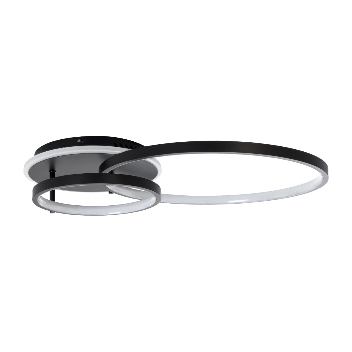 NEMESIS 61105 Φωτιστικό Οροφής Δαχτυλίδι-Κύκλος LED CCT 67W 7573lm 360° AC 220-240V - Εναλλαγή Φωτισμού μέσω Τηλεχειριστηρίου All In One Ψυχρό 6000k+Φυσικό 4500k+Θερμό 2700k Dimmable Φ25+45cm+BackLight - Μαύρο
