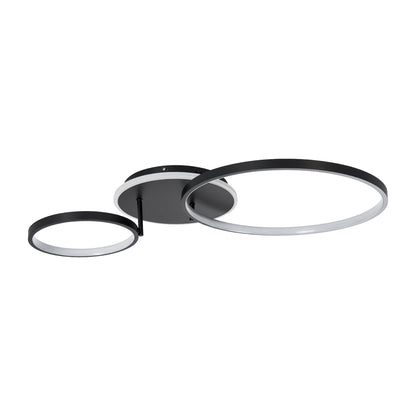 NEMESIS 61105 Φωτιστικό Οροφής Δαχτυλίδι-Κύκλος LED CCT 67W 7573lm 360° AC 220-240V - Εναλλαγή Φωτισμού μέσω Τηλεχειριστηρίου All In One Ψυχρό 6000k+Φυσικό 4500k+Θερμό 2700k Dimmable Φ25+45cm+BackLight - Μαύρο