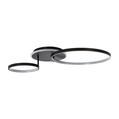 NEMESIS 61105 Φωτιστικό Οροφής Δαχτυλίδι-Κύκλος LED CCT 67W 7573lm 360° AC 220-240V - Εναλλαγή Φωτισμού μέσω Τηλεχειριστηρίου All In One Ψυχρό 6000k+Φυσικό 4500k+Θερμό 2700k Dimmable Φ25+45cm+BackLight - Μαύρο