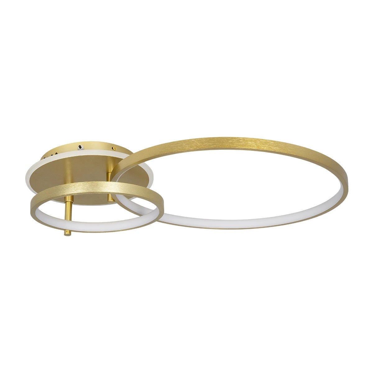 NEMESIS 61107 Μοντέρνο Φωτιστικό Οροφής LED 67W 7573lm 360° AC 220-240V IP20 Ρυθμιζόμενο Λευκό CCT με Χειριστήριο από 2700K έως 6000K Dimmable - Lumileds SMD Chip - Χρυσό Βούρτσας - Μ84 x Π45 x Υ13