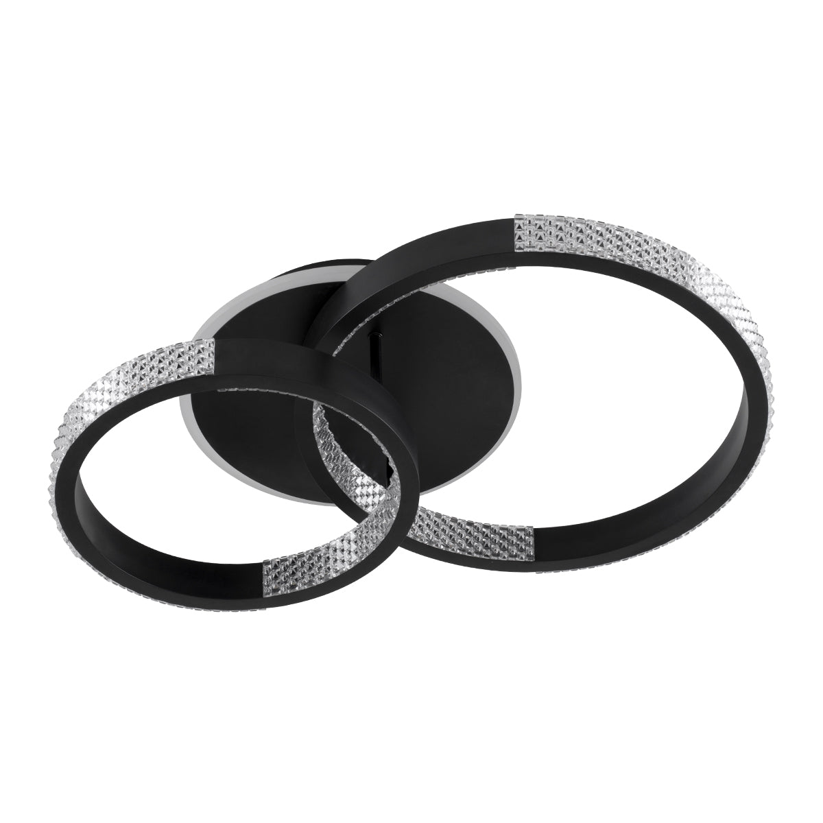 DIAMOND 61111 Φωτιστικό Οροφής Δαχτυλίδι-Κύκλος LED CCT 67W 8078lm 360° AC 220-240V - Εναλλαγή Φωτισμού μέσω Τηλεχειριστηρίου All In One Ψυχρό 6000k+Φυσικό 4500k+Θερμό 2700k Dimmable Φ30+40cm+BackLight - Μαύρο