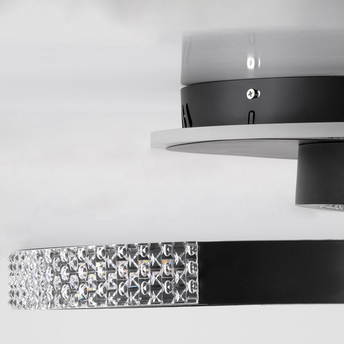 DIAMOND 61111 Φωτιστικό Οροφής Δαχτυλίδι-Κύκλος LED CCT 67W 8078lm 360° AC 220-240V - Εναλλαγή Φωτισμού μέσω Τηλεχειριστηρίου All In One Ψυχρό 6000k+Φυσικό 4500k+Θερμό 2700k Dimmable Φ30+40cm+BackLight - Μαύρο