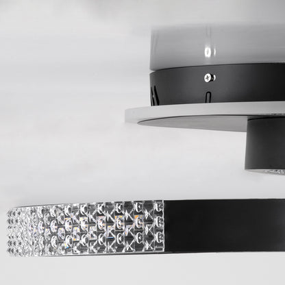 DIAMOND 61111 Φωτιστικό Οροφής Δαχτυλίδι-Κύκλος LED CCT 67W 8078lm 360° AC 220-240V - Εναλλαγή Φωτισμού μέσω Τηλεχειριστηρίου All In One Ψυχρό 6000k+Φυσικό 4500k+Θερμό 2700k Dimmable Φ30+40cm+BackLight - Μαύρο