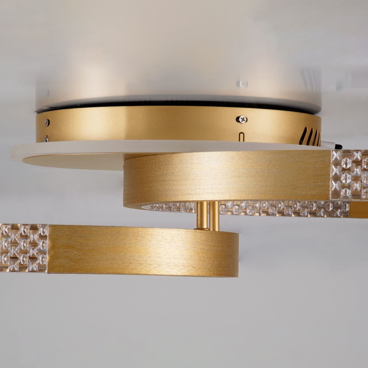 DIAMOND 61113 Φωτιστικό Οροφής Δαχτυλίδι-Κύκλος LED CCT 67W 8078lm 360° AC 220-240V - Εναλλαγή Φωτισμού μέσω Τηλεχειριστηρίου All In One Ψυχρό 6000k+Φυσικό 4500k+Θερμό 2700k Dimmable Φ30+40cm+BackLight - Χρυσό Βούρτσας