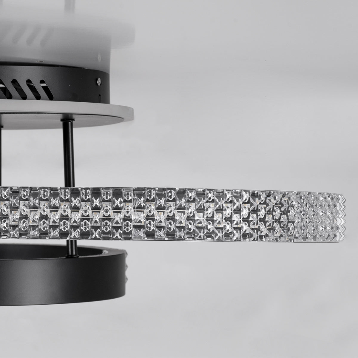 DIAMOND 61114 Φωτιστικό Οροφής Δαχτυλίδι-Κύκλος LED CCT 100W 12123lm 360° AC 220-240V - Εναλλαγή Φωτισμού μέσω Τηλεχειριστηρίου All In One Ψυχρό 6000k+Φυσικό 4500k+Θερμό 2700k Dimmable Φ30+40+50cm+BackLight - Μαύρο