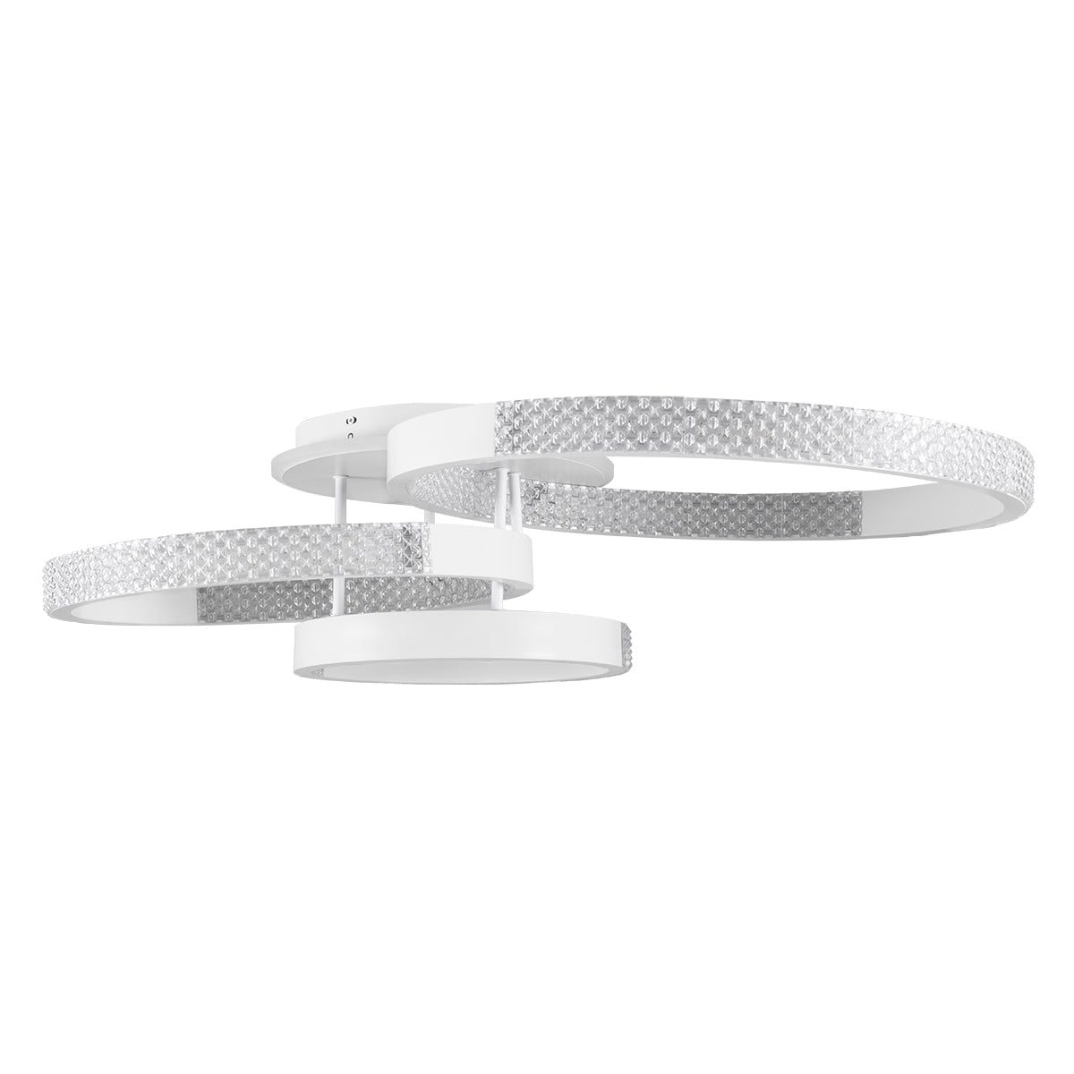 DIAMOND 61115 Φωτιστικό Οροφής Δαχτυλίδι-Κύκλος LED CCT 100W 12123lm 360° AC 220-240V - Εναλλαγή Φωτισμού μέσω Τηλεχειριστηρίου All In One Ψυχρό 6000k+Φυσικό 4500k+Θερμό 2700k Dimmable Φ30+40+50cm+BackLight - Λευκό