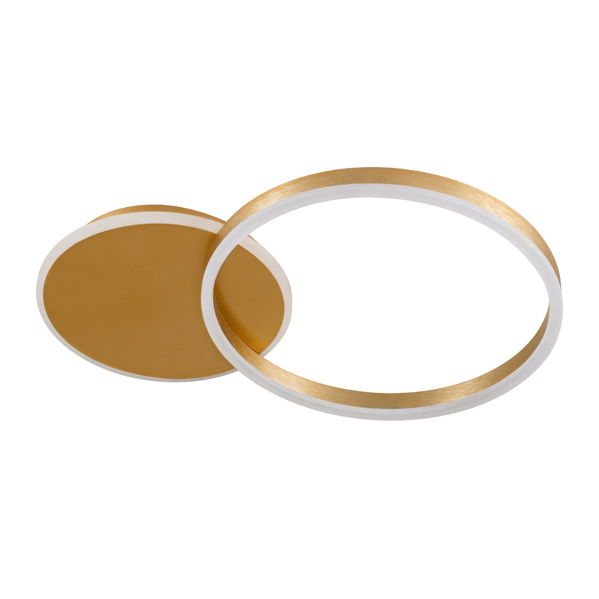 VENOM 61119 Φωτιστικό Οροφής Δαχτυλίδι-Κύκλος LED CCT 45W 5445lm 360° AC 220-240V - Εναλλαγή Φωτισμού μέσω Τηλεχειριστηρίου All In One Ψυχρό 6000k+Φυσικό 4500k+Θερμό 2700k Dimmable Φ40cm+BackLight - Χρυσό Βούρτσας