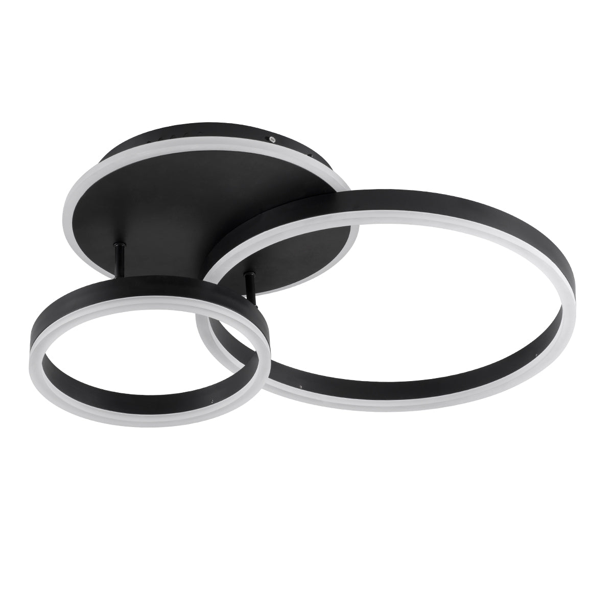 VENOM 61120 Φωτιστικό Οροφής Δαχτυλίδι-Κύκλος LED CCT 67W 8107lm 360° AC 220-240V - Εναλλαγή Φωτισμού μέσω Τηλεχειριστηρίου All In One Ψυχρό 6000k+Φυσικό 4500k+Θερμό 2700k Dimmable Φ25+40cm+BackLight - Μαύρο