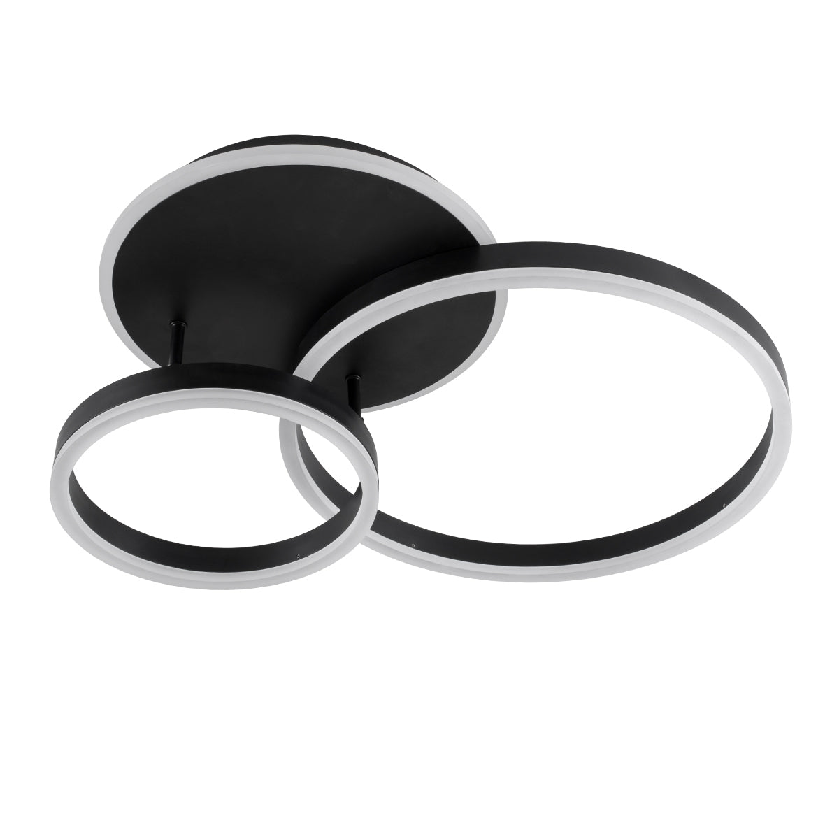 VENOM 61120 Φωτιστικό Οροφής Δαχτυλίδι-Κύκλος LED CCT 67W 8107lm 360° AC 220-240V - Εναλλαγή Φωτισμού μέσω Τηλεχειριστηρίου All In One Ψυχρό 6000k+Φυσικό 4500k+Θερμό 2700k Dimmable Φ25+40cm+BackLight - Μαύρο