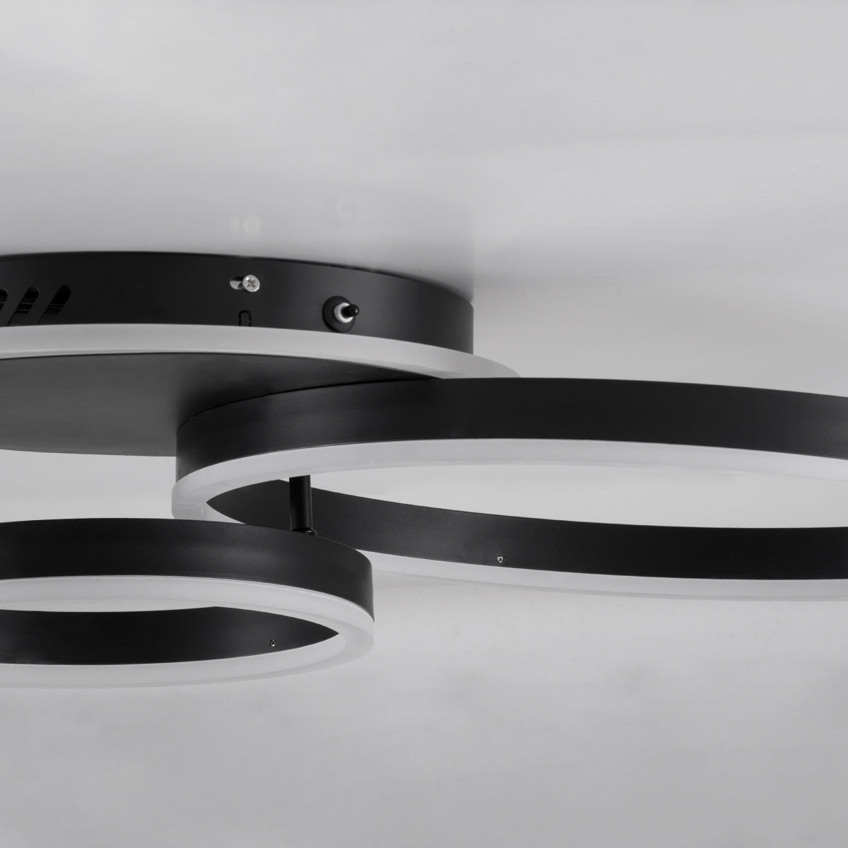 VENOM 61120 Φωτιστικό Οροφής Δαχτυλίδι-Κύκλος LED CCT 67W 8107lm 360° AC 220-240V - Εναλλαγή Φωτισμού μέσω Τηλεχειριστηρίου All In One Ψυχρό 6000k+Φυσικό 4500k+Θερμό 2700k Dimmable Φ25+40cm+BackLight - Μαύρο