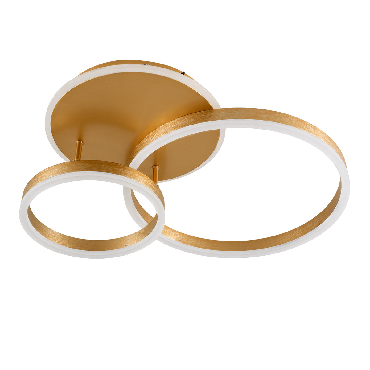 VENOM 61122 Φωτιστικό Οροφής Δαχτυλίδι-Κύκλος LED CCT 67W 8107lm 360° AC 220-240V - Εναλλαγή Φωτισμού μέσω Τηλεχειριστηρίου All In One Ψυχρό 6000k+Φυσικό 4500k+Θερμό 2700k Dimmable Φ25+40cm+BackLight - Χρυσό Βούρτσας