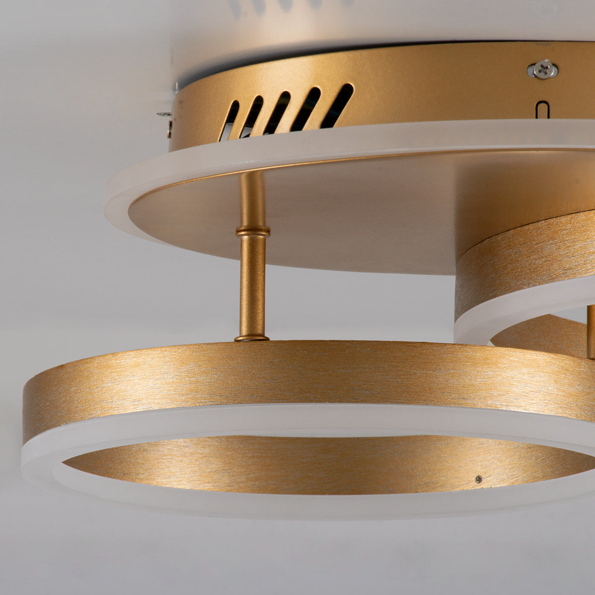 VENOM 61122 Φωτιστικό Οροφής Δαχτυλίδι-Κύκλος LED CCT 67W 8107lm 360° AC 220-240V - Εναλλαγή Φωτισμού μέσω Τηλεχειριστηρίου All In One Ψυχρό 6000k+Φυσικό 4500k+Θερμό 2700k Dimmable Φ25+40cm+BackLight - Χρυσό Βούρτσας