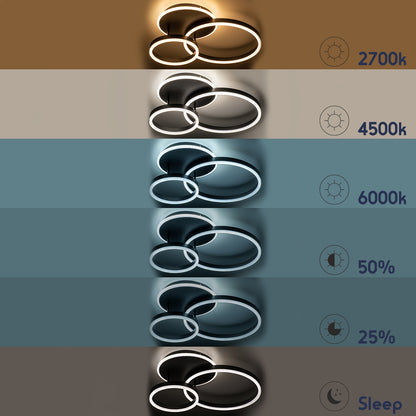 VENOM 61122 Φωτιστικό Οροφής Δαχτυλίδι-Κύκλος LED CCT 67W 8107lm 360° AC 220-240V - Εναλλαγή Φωτισμού μέσω Τηλεχειριστηρίου All In One Ψυχρό 6000k+Φυσικό 4500k+Θερμό 2700k Dimmable Φ25+40cm+BackLight - Χρυσό Βούρτσας
