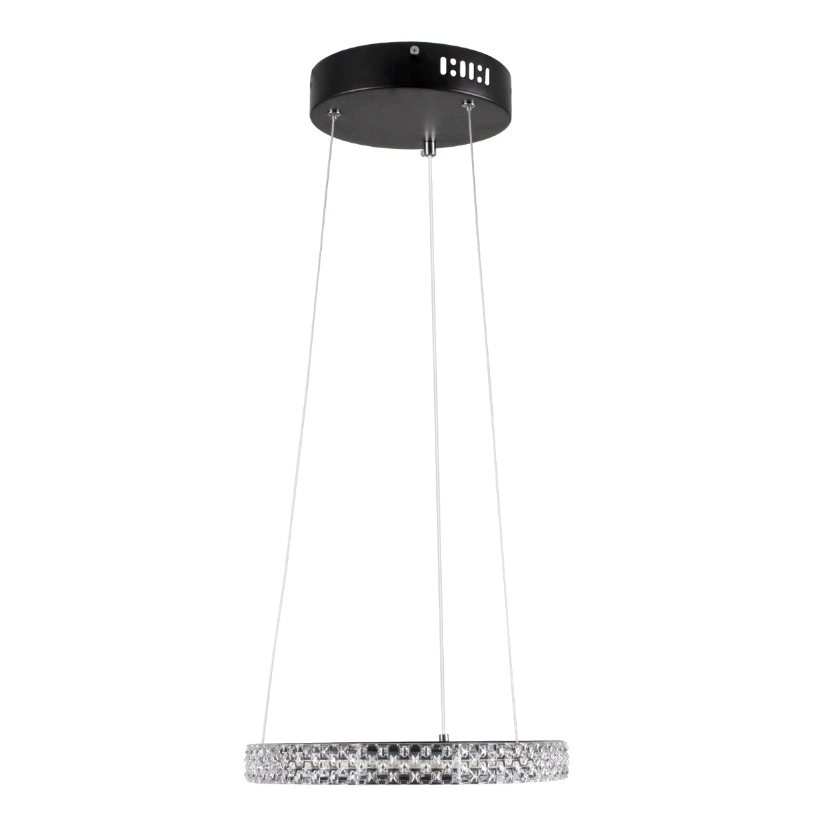 DIAMOND 61126 Κρεμαστό Φωτιστικό Δαχτυλίδι-Κύκλος LED CCT 20W 2356lm 360° AC 220-240V - Εναλλαγή Φωτισμού μέσω Τηλεχειριστηρίου All In One Ψυχρό 6000k+Φυσικό 4500k+Θερμό 2700k Dimmable Φ25cm - Μαύρο