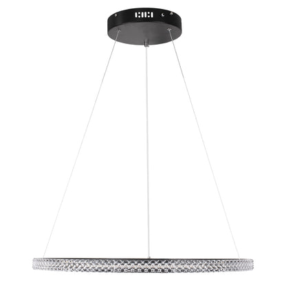 DIAMOND 61130 Μοντέρνο Κρεμαστό Φωτιστικό Οροφής LED 45W 5230lm 360° AC 220-240V IP20 Ρυθμιζόμενο Λευκό CCT με Χειριστήριο από 2700K έως 6000K Dimmable - Lumileds SMD Chip - Μαυρό Ματ - Μ60 x Π60 x Υ3