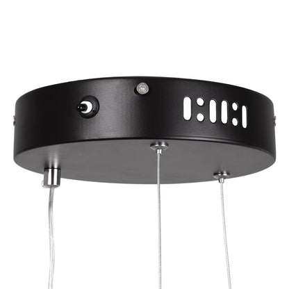 DIAMOND 61130 Μοντέρνο Κρεμαστό Φωτιστικό Οροφής LED 45W 5230lm 360° AC 220-240V IP20 Ρυθμιζόμενο Λευκό CCT με Χειριστήριο από 2700K έως 6000K Dimmable - Lumileds SMD Chip - Μαυρό Ματ - Μ60 x Π60 x Υ3