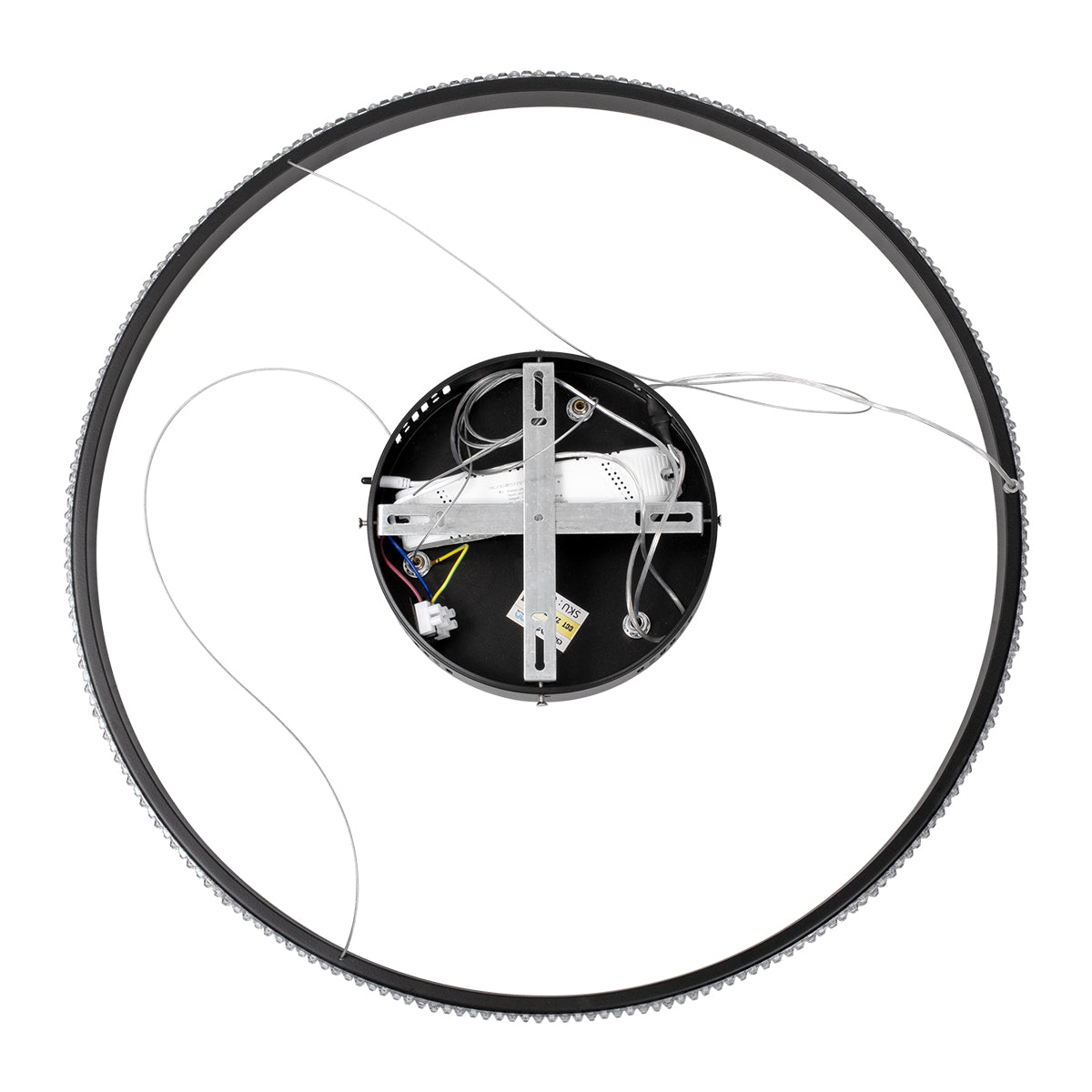 DIAMOND 61130 Μοντέρνο Κρεμαστό Φωτιστικό Οροφής LED 45W 5230lm 360° AC 220-240V IP20 Ρυθμιζόμενο Λευκό CCT με Χειριστήριο από 2700K έως 6000K Dimmable - Lumileds SMD Chip - Μαυρό Ματ - Μ60 x Π60 x Υ3