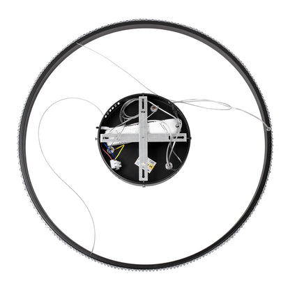 DIAMOND 61130 Μοντέρνο Κρεμαστό Φωτιστικό Οροφής LED 45W 5230lm 360° AC 220-240V IP20 Ρυθμιζόμενο Λευκό CCT με Χειριστήριο από 2700K έως 6000K Dimmable - Lumileds SMD Chip - Μαυρό Ματ - Μ60 x Π60 x Υ3