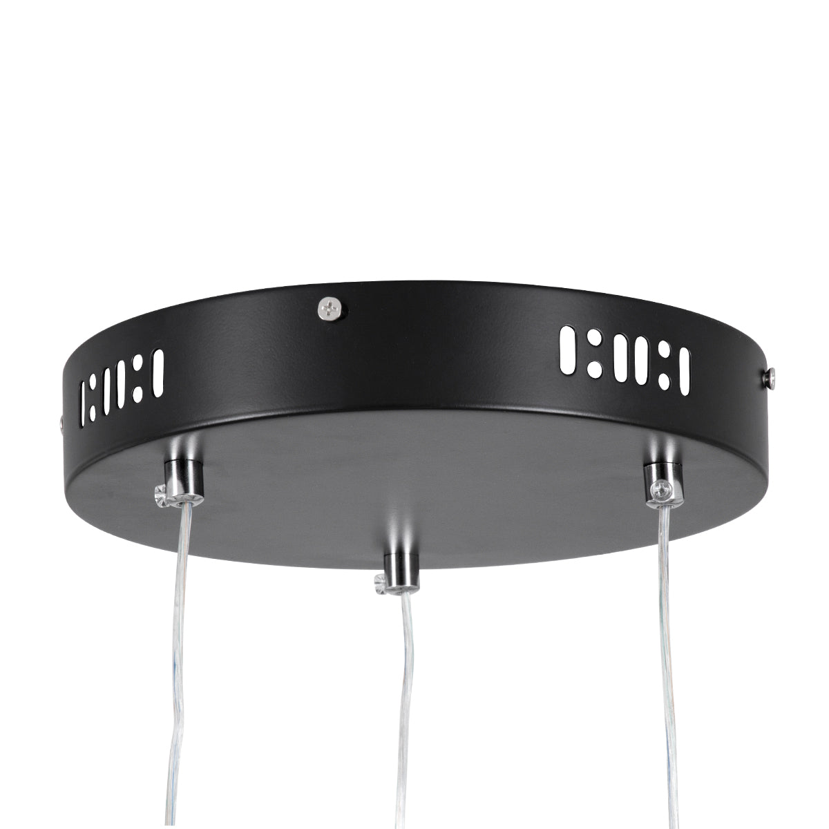 DIAMOND TRIO 61144 Μοντέρνο Κρεμαστό Φωτιστικό Οροφής LED 120W 14723lm 360° AC 220-240V IP20 Ρυθμιζόμενο Λευκό CCT με Χειριστήριο από 2700K έως 6000K Dimmable - Lumileds SMD Chip - Μαυρό Ματ - Μ150 x Π150 x Υ60