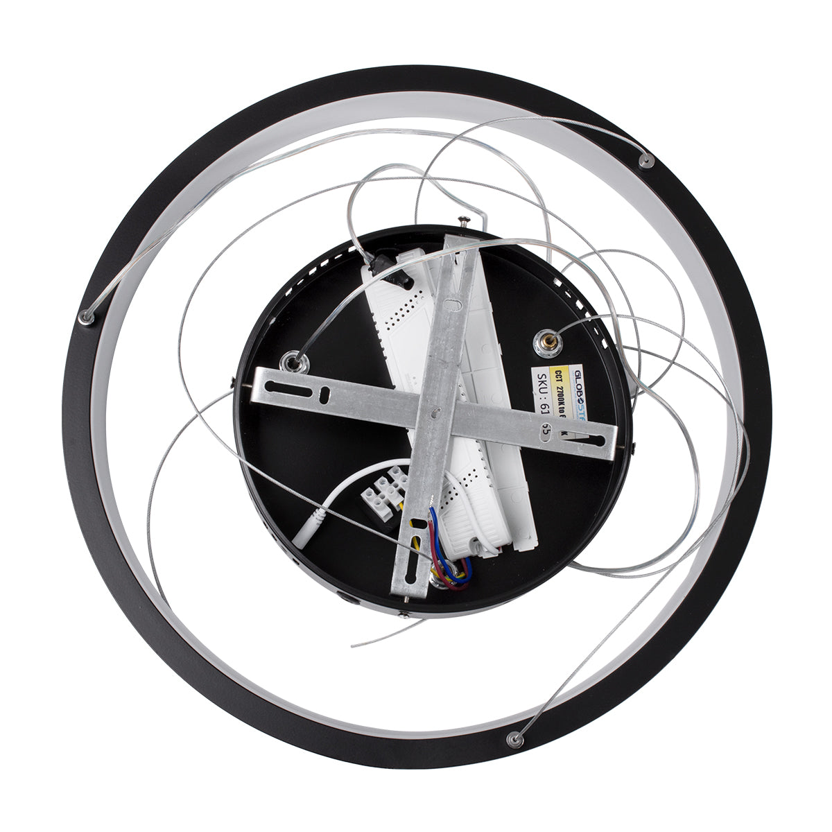 NEMESIS 61155 Μοντέρνο Κρεμαστό Φωτιστικό Οροφής LED 30W 3513lm 360° AC 220-240V IP20 Ρυθμιζόμενο Λευκό CCT με Χειριστήριο από 2700K έως 6000K Dimmable - Lumileds SMD Chip - Μαυρό Ματ - Μ40 x Π40 x Υ4