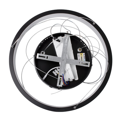 NEMESIS 61155 Μοντέρνο Κρεμαστό Φωτιστικό Οροφής LED 30W 3513lm 360° AC 220-240V IP20 Ρυθμιζόμενο Λευκό CCT με Χειριστήριο από 2700K έως 6000K Dimmable - Lumileds SMD Chip - Μαυρό Ματ - Μ40 x Π40 x Υ4