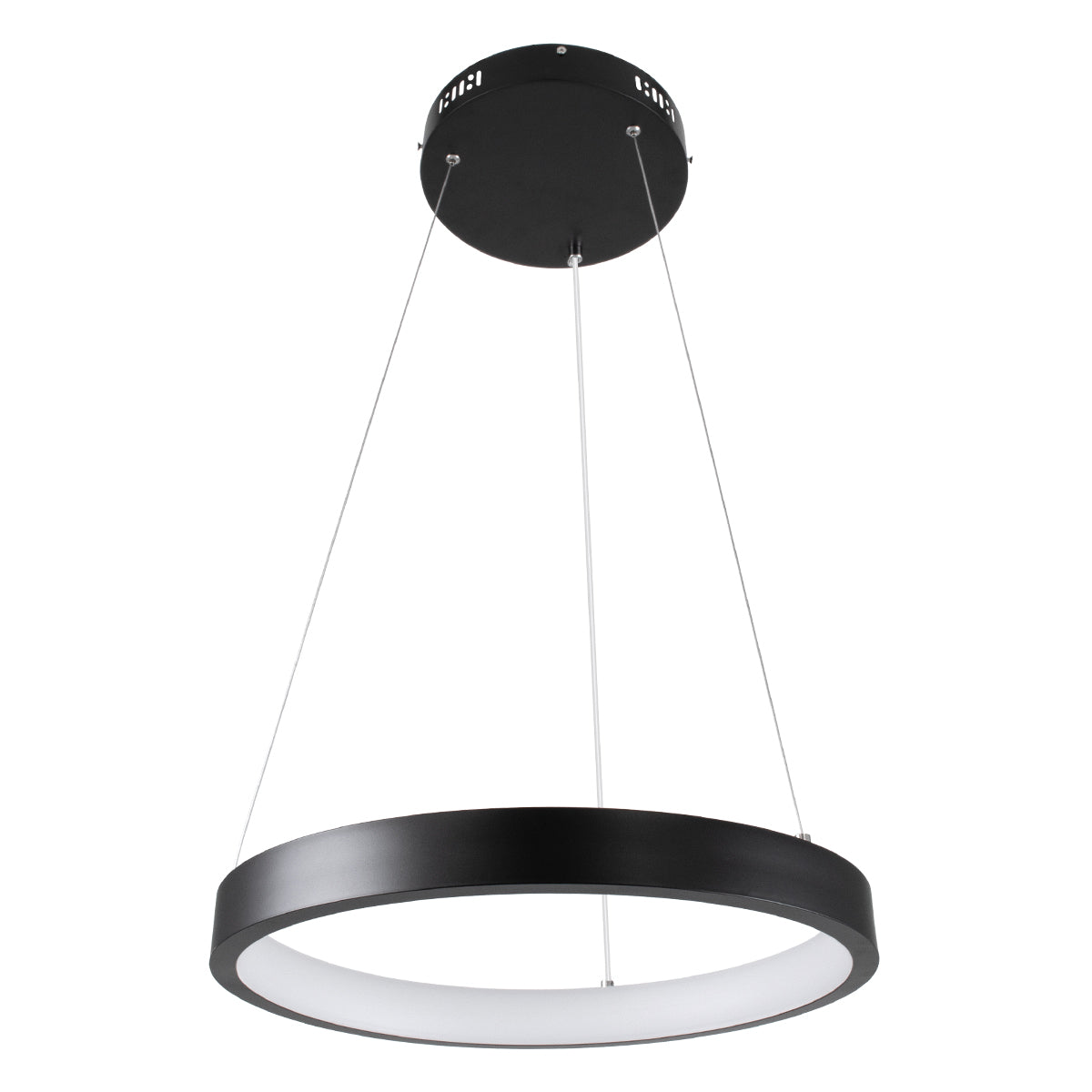 NEMESIS 61155 Μοντέρνο Κρεμαστό Φωτιστικό Οροφής LED 30W 3513lm 360° AC 220-240V IP20 Ρυθμιζόμενο Λευκό CCT με Χειριστήριο από 2700K έως 6000K Dimmable - Lumileds SMD Chip - Μαυρό Ματ - Μ40 x Π40 x Υ4