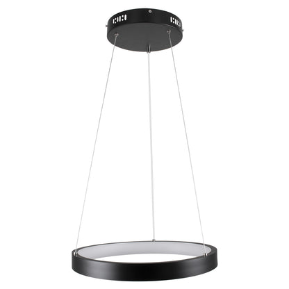 NEMESIS 61155 Μοντέρνο Κρεμαστό Φωτιστικό Οροφής LED 30W 3513lm 360° AC 220-240V IP20 Ρυθμιζόμενο Λευκό CCT με Χειριστήριο από 2700K έως 6000K Dimmable - Lumileds SMD Chip - Μαυρό Ματ - Μ40 x Π40 x Υ4