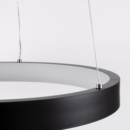 NEMESIS 61155 Μοντέρνο Κρεμαστό Φωτιστικό Οροφής LED 30W 3513lm 360° AC 220-240V IP20 Ρυθμιζόμενο Λευκό CCT με Χειριστήριο από 2700K έως 6000K Dimmable - Lumileds SMD Chip - Μαυρό Ματ - Μ40 x Π40 x Υ4