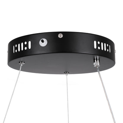 NEMESIS 61155 Μοντέρνο Κρεμαστό Φωτιστικό Οροφής LED 30W 3513lm 360° AC 220-240V IP20 Ρυθμιζόμενο Λευκό CCT με Χειριστήριο από 2700K έως 6000K Dimmable - Lumileds SMD Chip - Μαυρό Ματ - Μ40 x Π40 x Υ4