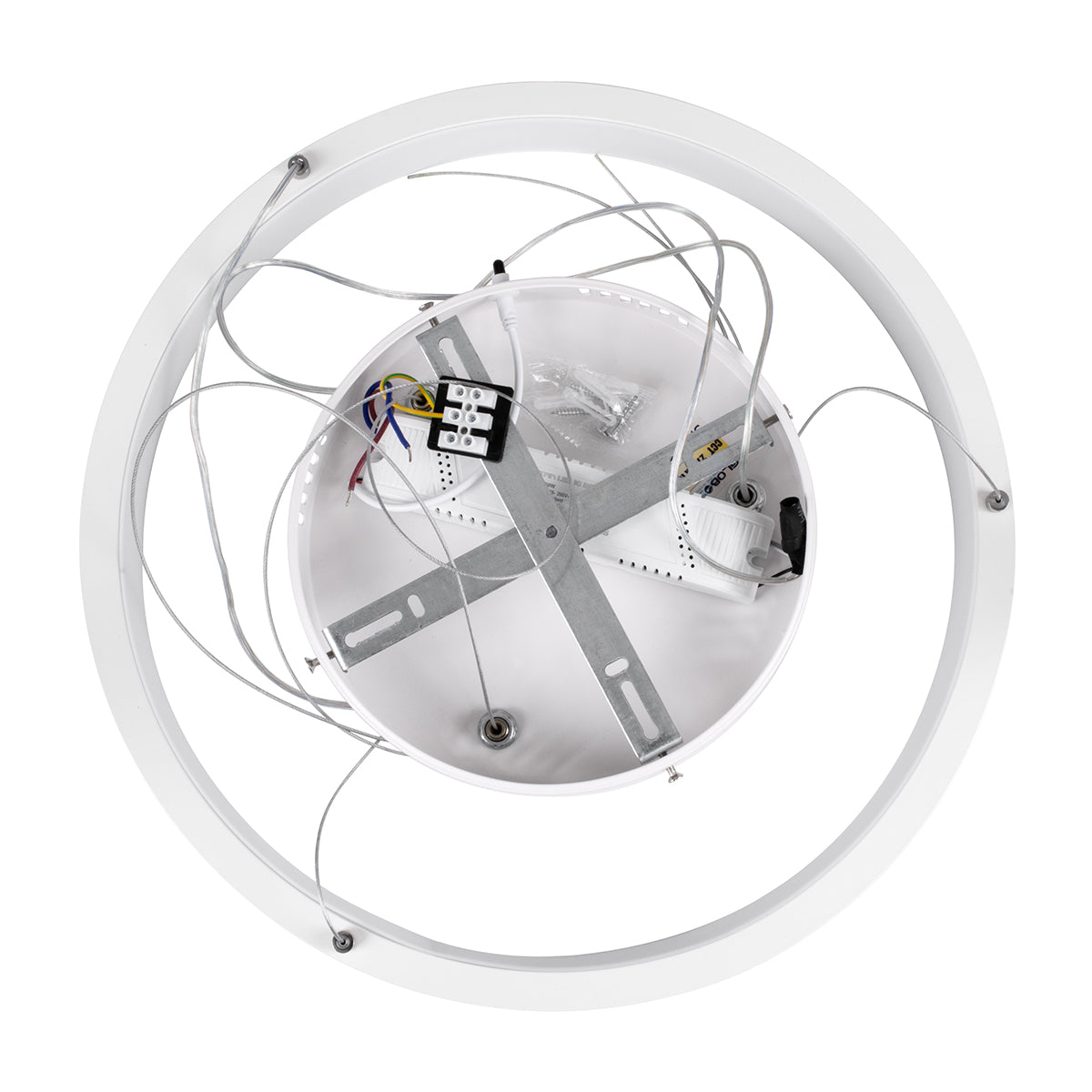 NEMESIS 61156 Μοντέρνο Κρεμαστό Φωτιστικό Οροφής LED 30W 3513lm 360° AC 220-240V IP20 Ρυθμιζόμενο Λευκό CCT με Χειριστήριο από 2700K έως 6000K Dimmable - Lumileds SMD Chip - Λευκό Ματ - Μ40 x Π40 x Υ4