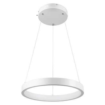 NEMESIS 61156 Μοντέρνο Κρεμαστό Φωτιστικό Οροφής LED 30W 3513lm 360° AC 220-240V IP20 Ρυθμιζόμενο Λευκό CCT με Χειριστήριο από 2700K έως 6000K Dimmable - Lumileds SMD Chip - Λευκό Ματ - Μ40 x Π40 x Υ4