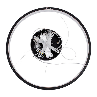 NEMESIS 61158 Κρεμαστό Φωτιστικό Δαχτυλίδι-Κύκλος LED CCT 45W 5230lm 360° AC 220-240V - Εναλλαγή Φωτισμού μέσω Τηλεχειριστηρίου All In One Ψυχρό 6000k+Φυσικό 4500k+Θερμό 2700k Dimmable Φ60cm - Μαύρο