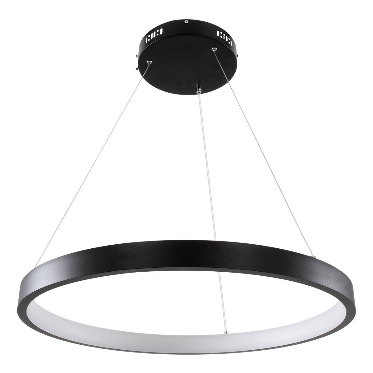 NEMESIS 61158 Κρεμαστό Φωτιστικό Δαχτυλίδι-Κύκλος LED CCT 45W 5230lm 360° AC 220-240V - Εναλλαγή Φωτισμού μέσω Τηλεχειριστηρίου All In One Ψυχρό 6000k+Φυσικό 4500k+Θερμό 2700k Dimmable Φ60cm - Μαύρο