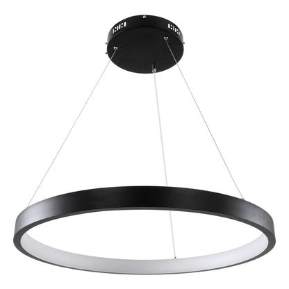 NEMESIS 61158 Κρεμαστό Φωτιστικό Δαχτυλίδι-Κύκλος LED CCT 45W 5230lm 360° AC 220-240V - Εναλλαγή Φωτισμού μέσω Τηλεχειριστηρίου All In One Ψυχρό 6000k+Φυσικό 4500k+Θερμό 2700k Dimmable Φ60cm - Μαύρο