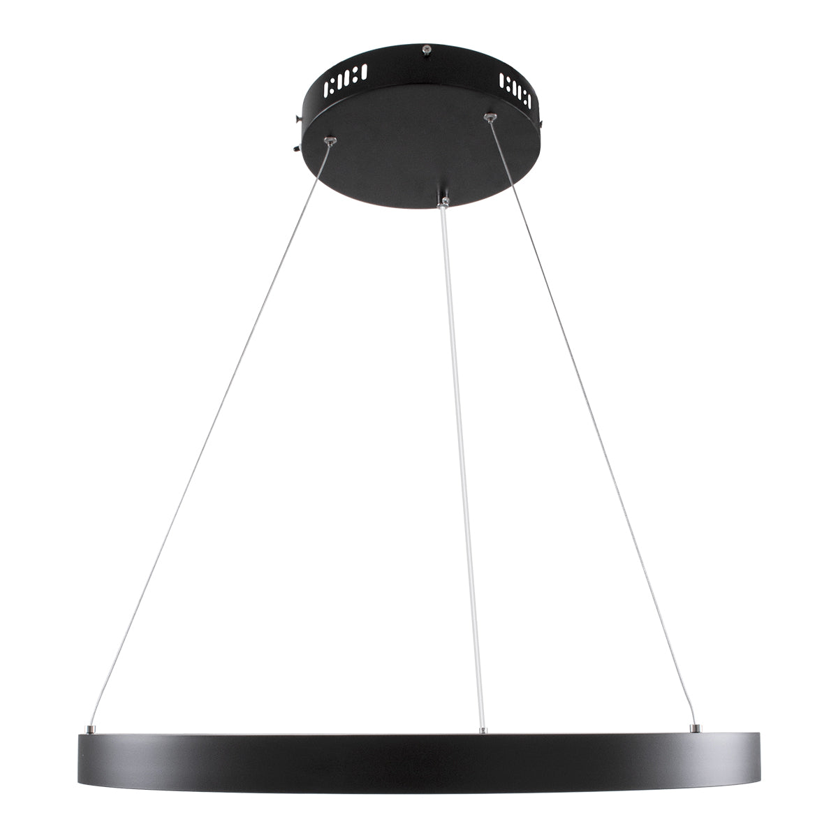 NEMESIS 61158 Κρεμαστό Φωτιστικό Δαχτυλίδι-Κύκλος LED CCT 45W 5230lm 360° AC 220-240V - Εναλλαγή Φωτισμού μέσω Τηλεχειριστηρίου All In One Ψυχρό 6000k+Φυσικό 4500k+Θερμό 2700k Dimmable Φ60cm - Μαύρο