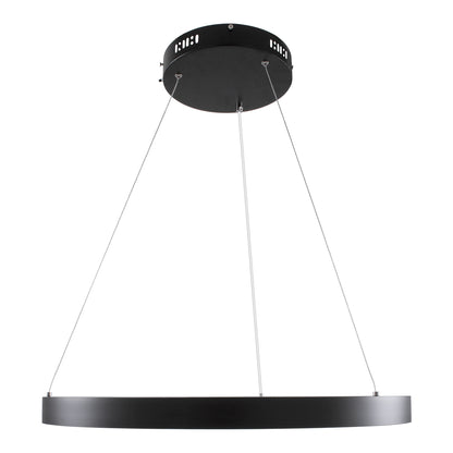 NEMESIS 61158 Κρεμαστό Φωτιστικό Δαχτυλίδι-Κύκλος LED CCT 45W 5230lm 360° AC 220-240V - Εναλλαγή Φωτισμού μέσω Τηλεχειριστηρίου All In One Ψυχρό 6000k+Φυσικό 4500k+Θερμό 2700k Dimmable Φ60cm - Μαύρο