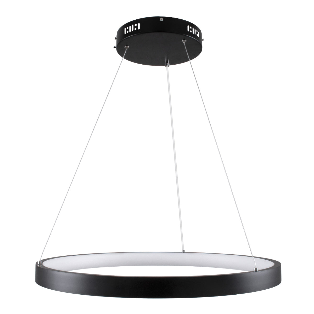 NEMESIS 61158 Κρεμαστό Φωτιστικό Δαχτυλίδι-Κύκλος LED CCT 45W 5230lm 360° AC 220-240V - Εναλλαγή Φωτισμού μέσω Τηλεχειριστηρίου All In One Ψυχρό 6000k+Φυσικό 4500k+Θερμό 2700k Dimmable Φ60cm - Μαύρο