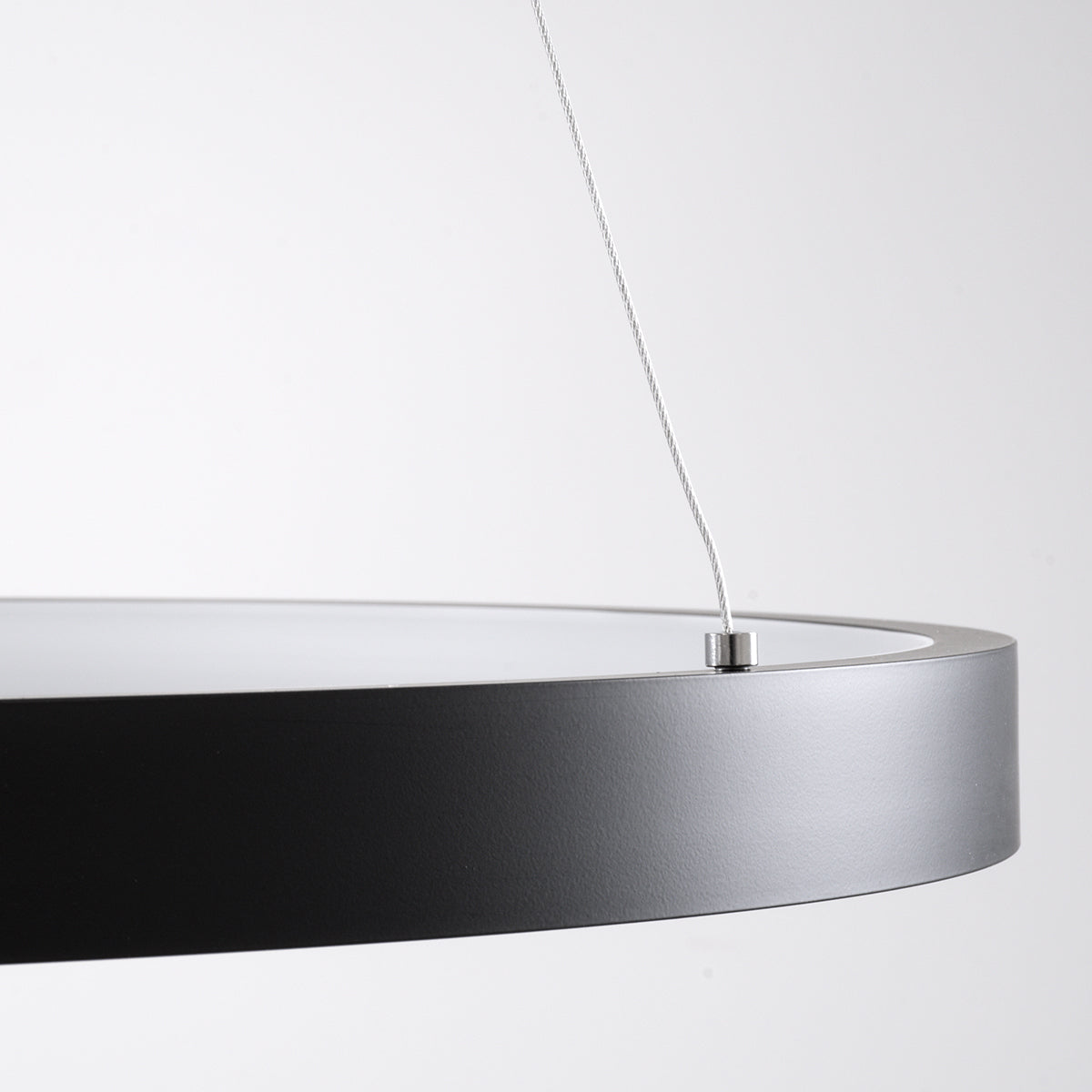 NEMESIS 61158 Κρεμαστό Φωτιστικό Δαχτυλίδι-Κύκλος LED CCT 45W 5230lm 360° AC 220-240V - Εναλλαγή Φωτισμού μέσω Τηλεχειριστηρίου All In One Ψυχρό 6000k+Φυσικό 4500k+Θερμό 2700k Dimmable Φ60cm - Μαύρο