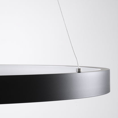 NEMESIS 61158 Κρεμαστό Φωτιστικό Δαχτυλίδι-Κύκλος LED CCT 45W 5230lm 360° AC 220-240V - Εναλλαγή Φωτισμού μέσω Τηλεχειριστηρίου All In One Ψυχρό 6000k+Φυσικό 4500k+Θερμό 2700k Dimmable Φ60cm - Μαύρο