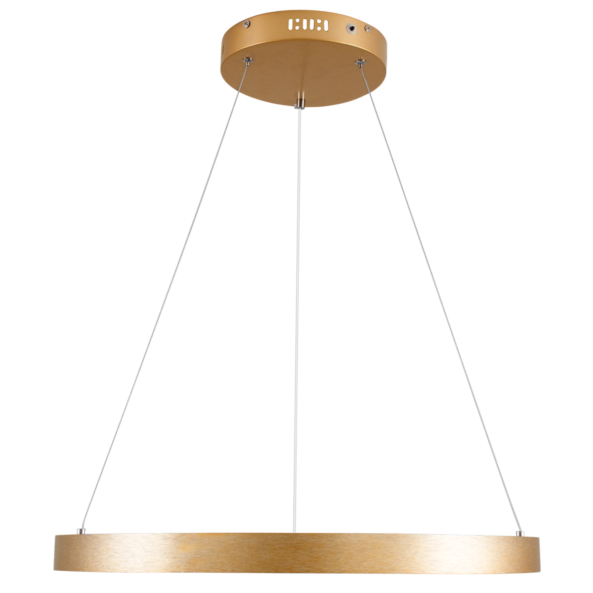 NEMESIS 61160 Μοντέρνο Κρεμαστό Φωτιστικό Οροφής LED 45W 5230lm 360° AC 220-240V IP20 Ρυθμιζόμενο Λευκό CCT με Χειριστήριο από 2700K έως 6000K Dimmable - Lumileds SMD Chip - Χρυσό Βούρτσας - Μ60 x Π60 x Υ4