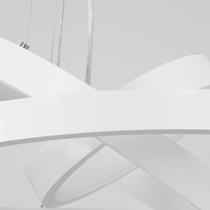 NEMESIS TRIO 61168 Κρεμαστό Φωτιστικό Δαχτυλίδι-Κύκλος LED CCT 100W 12123lm 360° AC 220-240V - Εναλλαγή Φωτισμού μέσω Τηλεχειριστηρίου All In One Ψυχρό 6000k+Φυσικό 4500k+Θερμό 2700k Dimmable Φ25+40+60cm - Λευκό