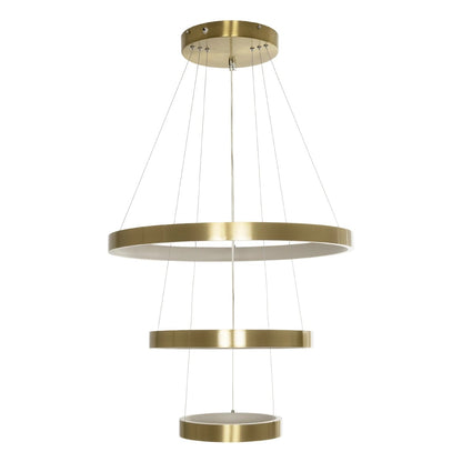 NEMESIS TRIO 61169 Μοντέρνο Κρεμαστό Φωτιστικό Οροφής LED 100W 12123lm 360° AC 220-240V IP20 Ρυθμιζόμενο Λευκό CCT με Χειριστήριο από 2700K έως 6000K Dimmable - Lumileds SMD Chip - Χρυσό Βούρτσας - Μ60 x Π60 x Υ60