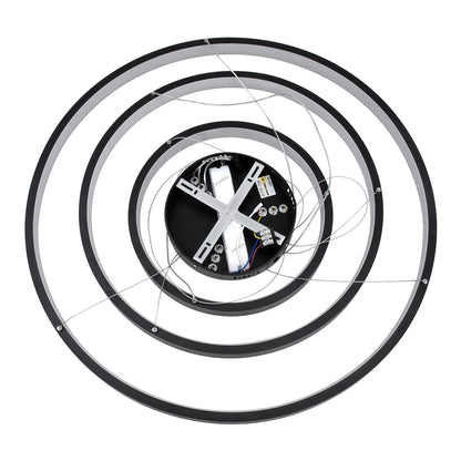 NEMESIS TRIO 61170-DECO Μοντέρνο Κρεμαστό Φωτιστικό Οροφής LED 120W 14723lm 360° AC 220-240V IP20 Ρυθμιζόμενο Λευκό CCT με Χειριστήριο από 2700K έως 6000K Dimmable - Lumileds SMD Chip - Μαύρο - Μ80 x Π80 x Υ90