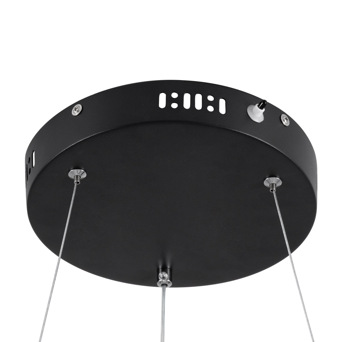 VENOM 61176 Κρεμαστό Φωτιστικό Δαχτυλίδι-Κύκλος LED CCT 45W 5269lm 120° AC 220-240V - Εναλλαγή Φωτισμού μέσω Τηλεχειριστηρίου All In One Ψυχρό 6000K+Φυσικό 4500K+Θερμό 2700K Dimmable Φ60cm - Μαύρο