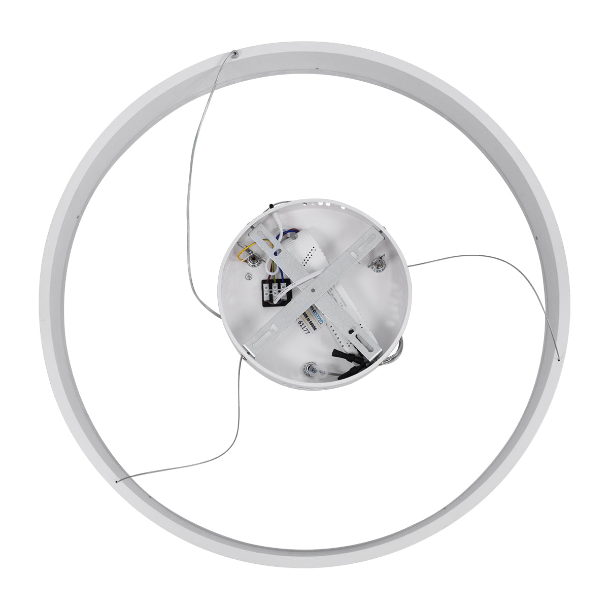VENOM 61177 Μοντέρνο Κρεμαστό Φωτιστικό Οροφής LED 45W 5269lm 120° AC 220-240V IP20 Ρυθμιζόμενο Λευκό CCT με Χειριστήριο από 2700K έως 6000K Dimmable - Lumileds SMD Chip - Λευκό Ματ - Μ60 x Π60 x Υ6.5cm