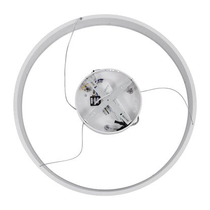 VENOM 61177 Μοντέρνο Κρεμαστό Φωτιστικό Οροφής LED 45W 5269lm 120° AC 220-240V IP20 Ρυθμιζόμενο Λευκό CCT με Χειριστήριο από 2700K έως 6000K Dimmable - Lumileds SMD Chip - Λευκό Ματ - Μ60 x Π60 x Υ6.5cm