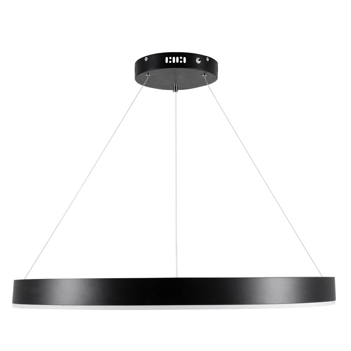 VENOM 61179 Μοντέρνο Κρεμαστό Φωτιστικό Οροφής LED 67W 7863lm 120° AC 220-240V IP20 Ρυθμιζόμενο Λευκό CCT με Χειριστήριο από 2700K έως 6000K Dimmable - Lumileds SMD Chip - Μαύρο Ματ - Μ80 x Π80 x Υ6.5